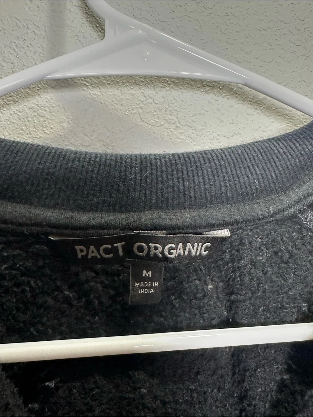 PACT Organic Men's Black Half-Zip Sweater
